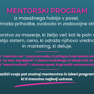 Celostna pot – 16-tedenski mentorski program za maserje