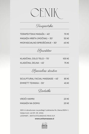 anita masaže kranj
